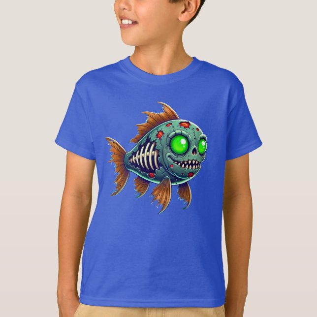 T-shirt Zombie poisson français (Devant)