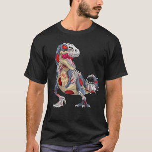T-shirt Zombie Saurus Halloween Zombie Squelette Dinosaure