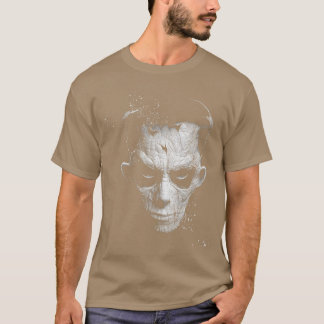 T-shirt Zombie Scary Hieroglyphic Face Undead Horror Gothi