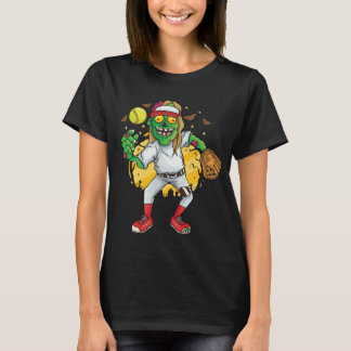 T-shirt Zombie Softball Batteur Halloween