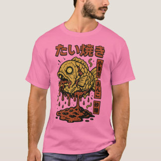 T-shirt Zombie Taiyaki - Déplaisant japonais Pâtisserie Ho