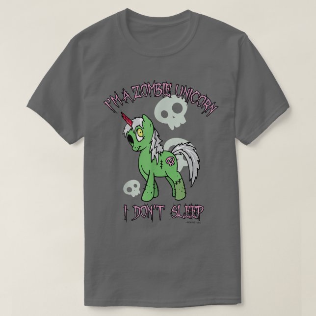 T-shirt Zombie Unicorn  (Design devant)