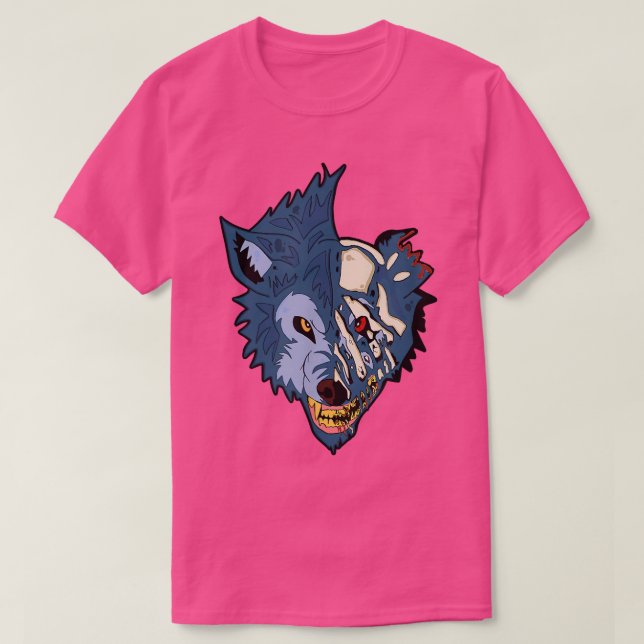 T-shirt Zombie Wolf Werewolf Halloween Costume Imaginaire  (Design devant)