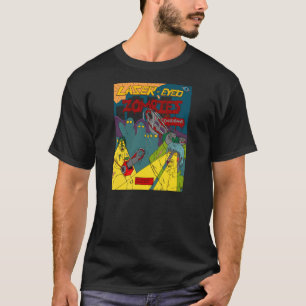 T-shirt Zombies au laser avec chemises en scie à chaîne
