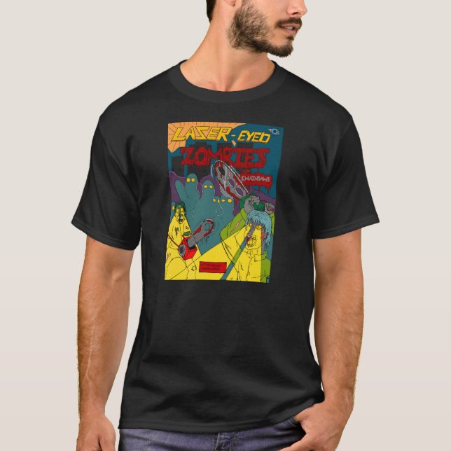 T-shirt Zombies au laser avec chemises en scie à chaîne (Devant)