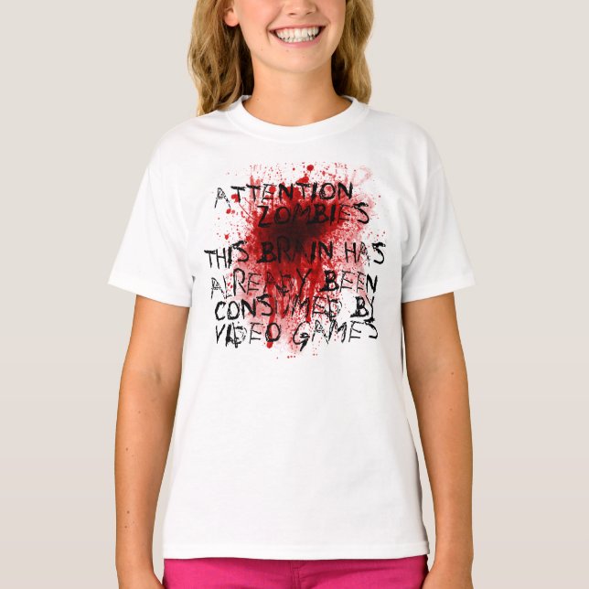 T-shirt Zombies d'attention (Devant)