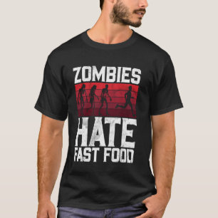 T-shirt Zombies détestent les zombies de fast-food