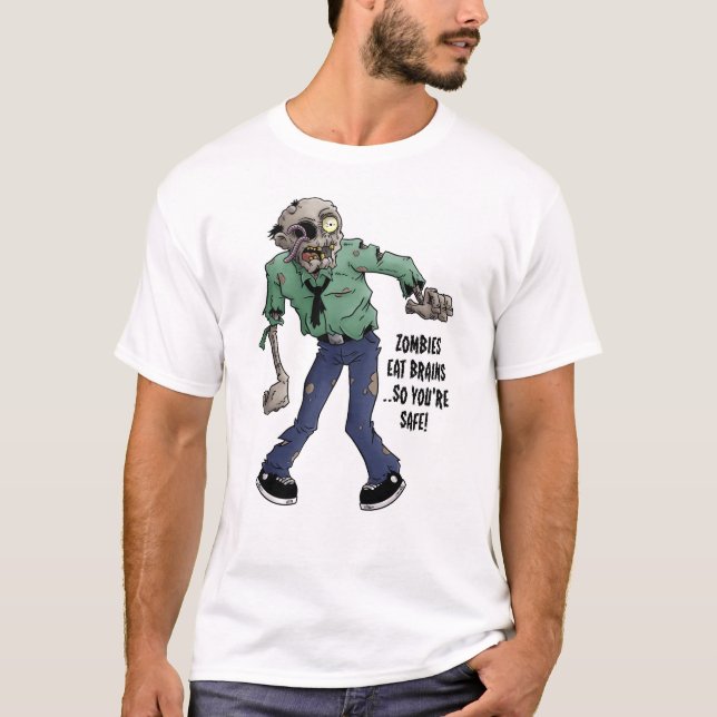 T-shirt Zombies Eat Brains (Devant)