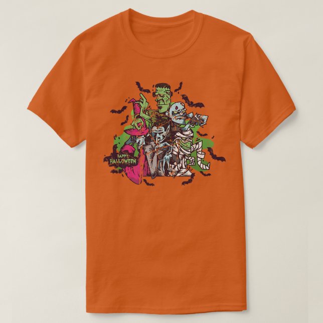 T-shirt Zombies Halloween Éffrayant effrayant Zombie Homme (Design devant)