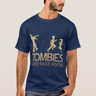 T-shirt Zombies Hate Fast Food famille fille amie famille 