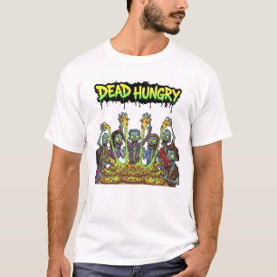 T-shirt Zombies Manger Pizza