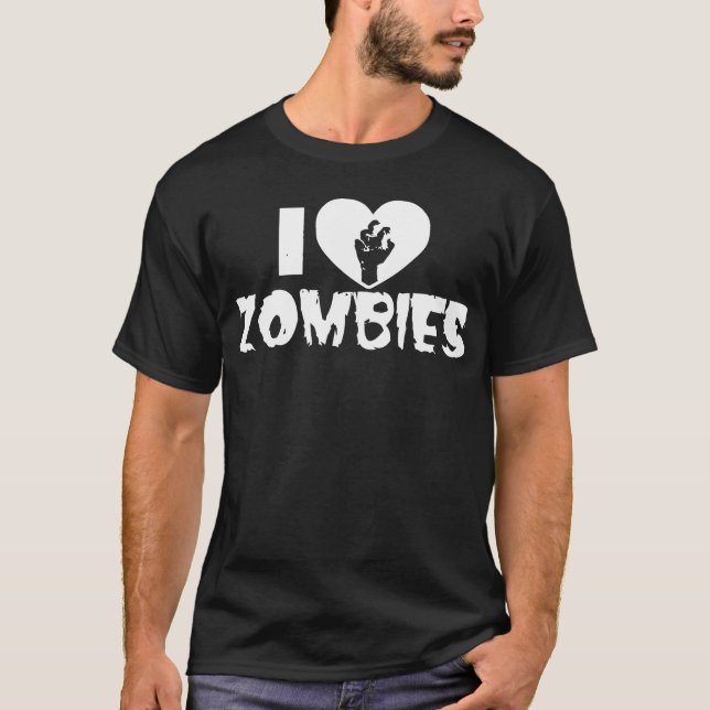 T-shirt zombis du coeur i (Devant)