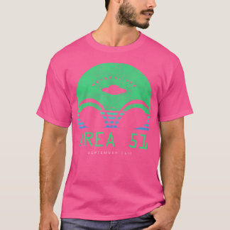 T-shirt Zone 51 2019 Coucher de soleil Tête d'alien Ovni
