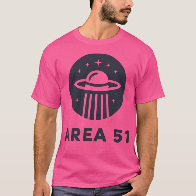 T-shirt Zone 51 - Logo de soucoupe volante (Devant)