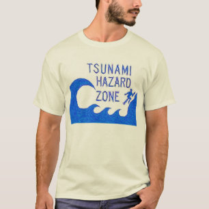 T-shirt Zone de risque de tsunami
