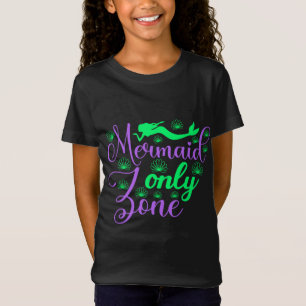 T-Shirt Zone de sirène seulement dans Neon Green et Purple