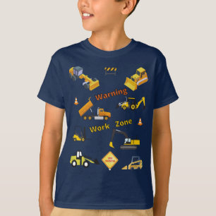 T-shirt Zone de travail d'avertissement de construction