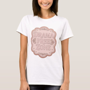 T-shirt Zone sans DRAME rose moderne Texte artistique 3D