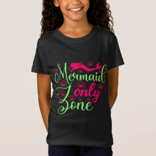 T-Shirt Zone Sirène uniquement en rose chaud et vert néon