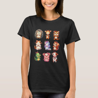 T-shirt Zoo Animal Coeur Main Signe Valentines Fille Tod