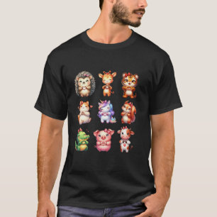 T-shirt Zoo Animal Coeur Main Signe Valentines Fille Tod