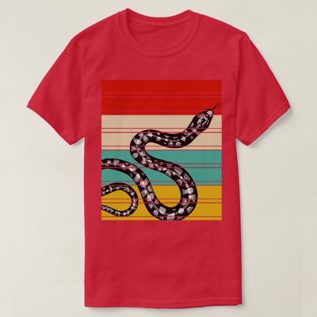 T-shirt Zoo Animal Reptile Cadeau Retro Snake (Design devant)