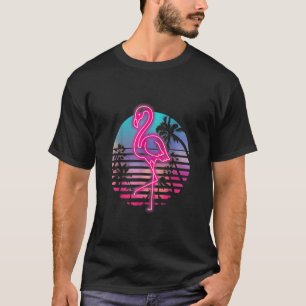 T-shirt Zoo Animal Tropic Été lever du soleil Flamant rose