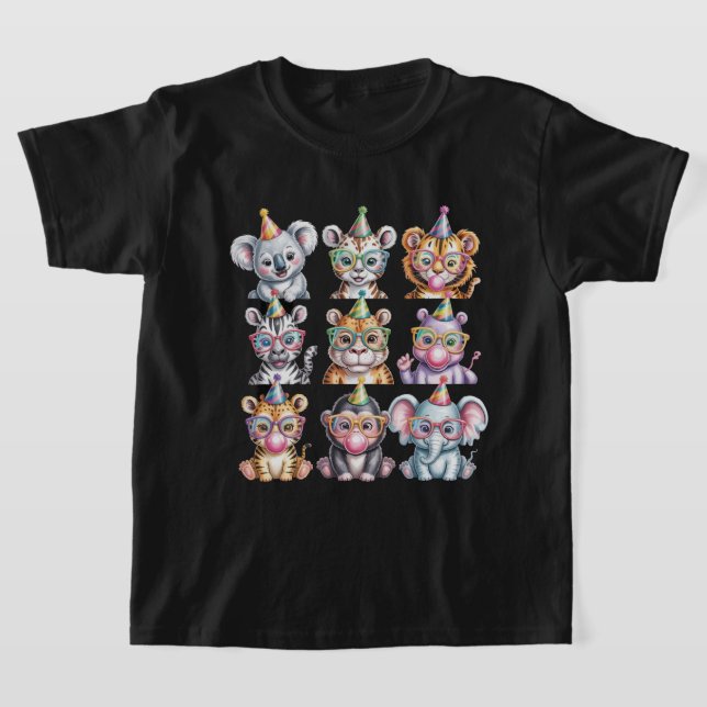 T-shirt Zoo Animals Wildlife Birthday Party Zoo Day (Poser)