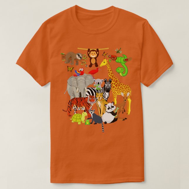T-shirt Zoo Animaux Faune Fête d'anniversaire Zoo Day 26 A (Design devant)