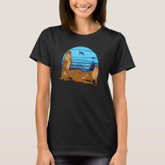 T-shirt Zoo Animaux Sauvages Animal Soigneur de Zoo Loutre