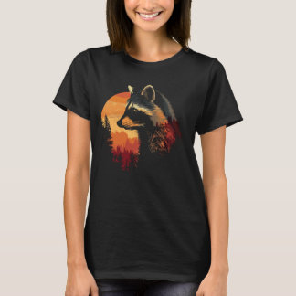 T-shirt Zoo Animaux Trash Panda Forest Raccoon Raccoon