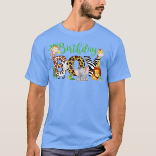 T-shirt Zoo Anniversaire tenue Garçon Safari Jungle Jeu de
