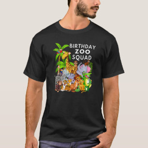 T-shirt Zoo d'Anniversaire Squad Zoo Animaux Safari Faune 