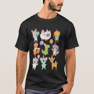 T-shirt Zoo Day Faune 9 Animaux Fête d'anniversaire Femmes