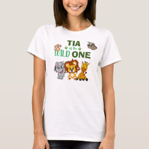 T-shirt Zoo de Safari d'une jungle mignonne animal Tia