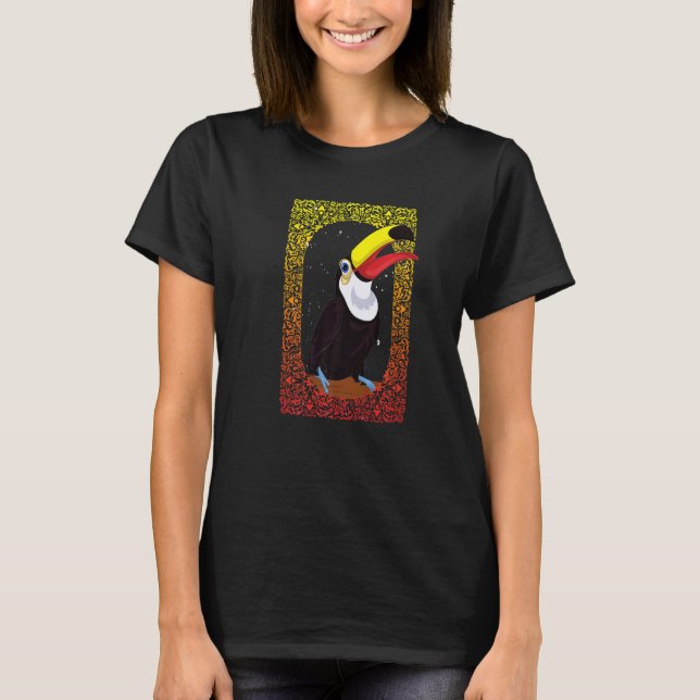 T-shirt Zoo d'oiseaux de la forêt tropicale Animal Tropica (Devant)