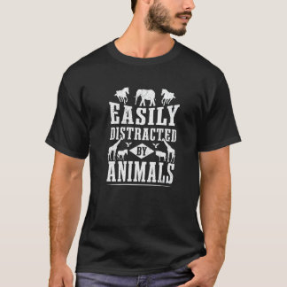 T-shirt Zoo Easily Distracted By Animals Zookeeper