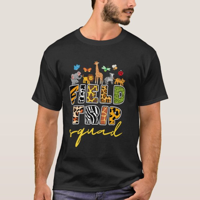 T-shirt Zoo Field Trip Squad Matching Enseignant Étudiants (Devant)