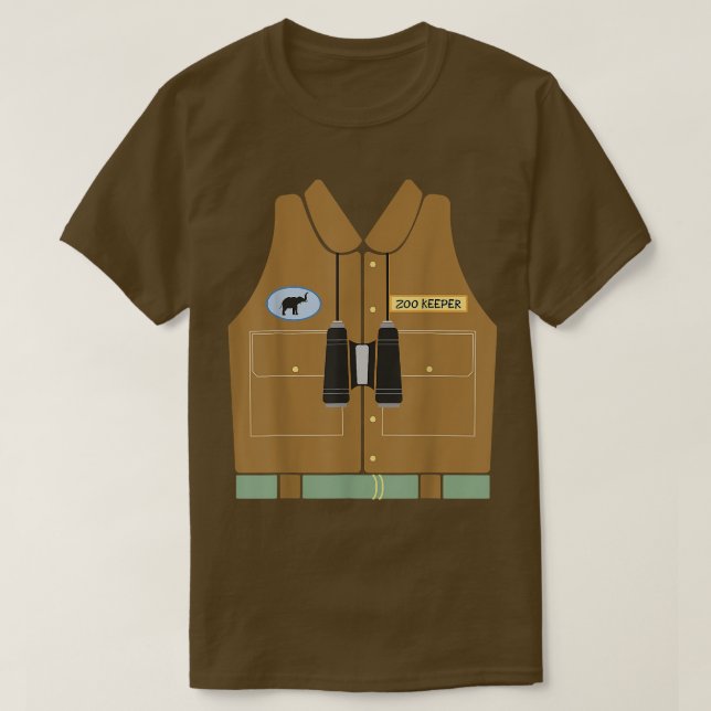 T-shirt Zoo Keeper Halloween Costume do-it-yourself Jungle (Design devant)