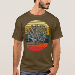 T-shirt Zoo ornemental Animaux Retro Peacock