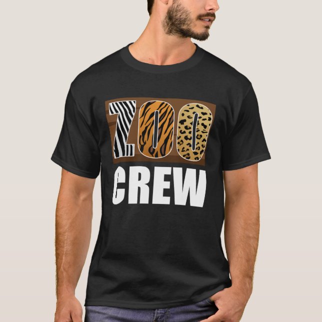 T-shirt Zookeeper animal de l'équipage de zoo (Devant)