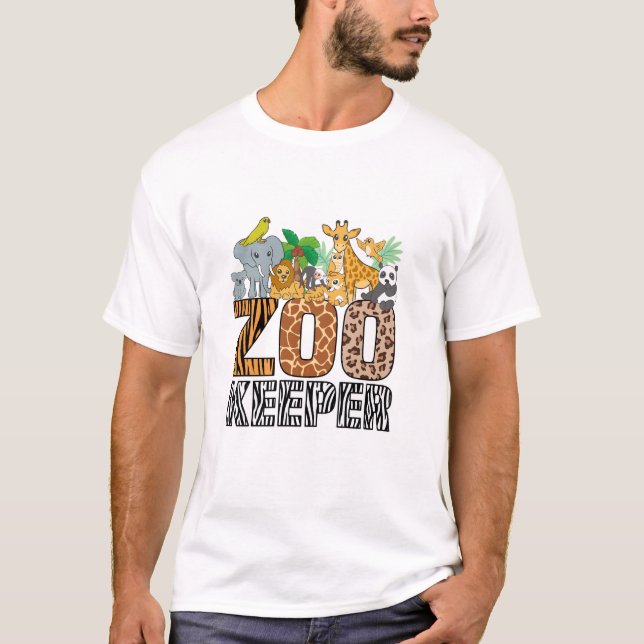 T-shirt Zookeeper Costume Zebra Wild Print Animal Africain (Devant)