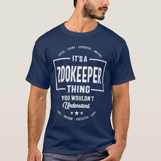 T-shirt Zookeeper Gift Funny Job Title Profession (Devant)