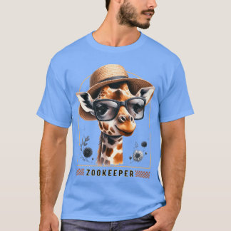 T-shirt Zookeeper Giraffe Safari Zoo Keepeer - print