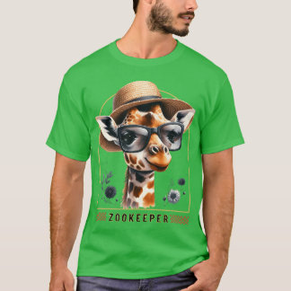 T-shirt Zookeeper Giraffe Safari Zoo Keepeer - print