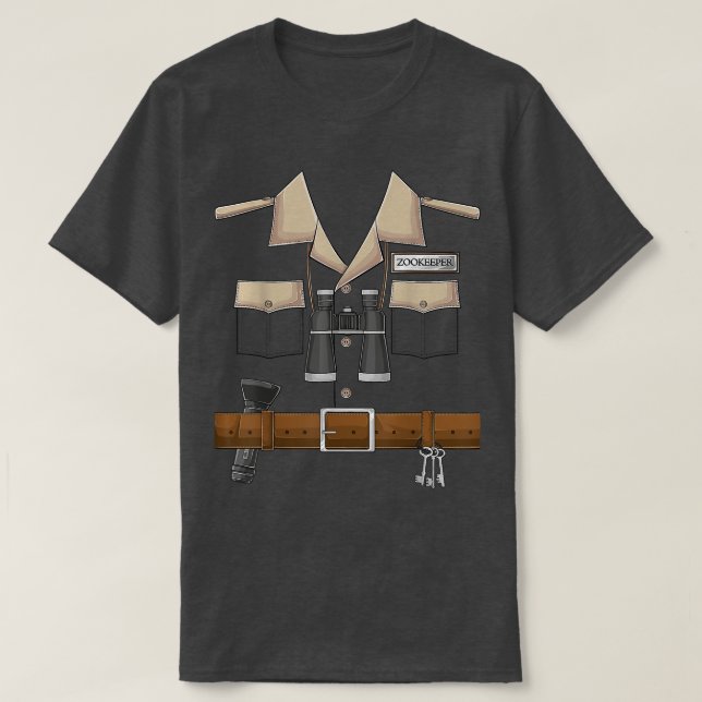 T-shirt Zookeeper Halloween Costume do-it-yourself Safari  (Design devant)