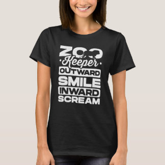 T-shirt Zookeeper vers l'extérieur Souriez vers l'intérieu