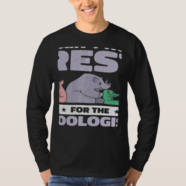 T-shirt Zoologist Zookeeping Wildlife Zoology Zoo Employee (Devant)