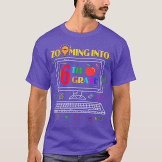 T-shirt Zoom en 6e année Retour à l'école virtuel Onli