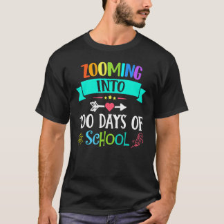 T-shirt Zoom sur 100 jours d'école pour les enseignants et